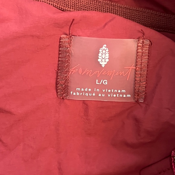 Free People Movement Pippa Packable Pullover Puffer Sour Cherry, Size Lg - Picture 10 of 11